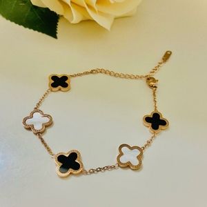 18k rose gold vintage 5 motif bracelet